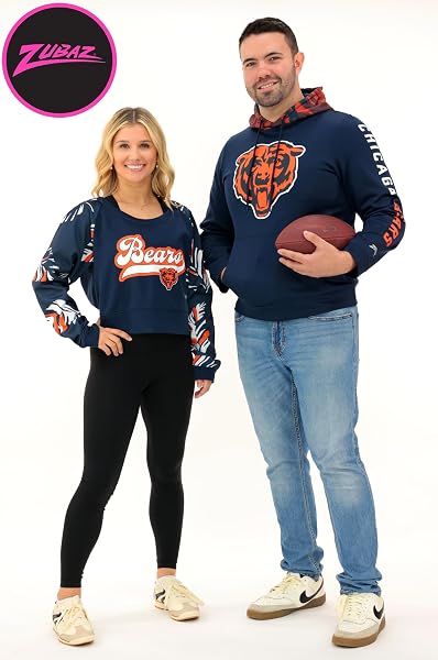 Zubaz NFL Football Men's Solid Team Hoodie with Camo Lined Hood and Sleeve Graphic (Small - 5X-Large) - 3