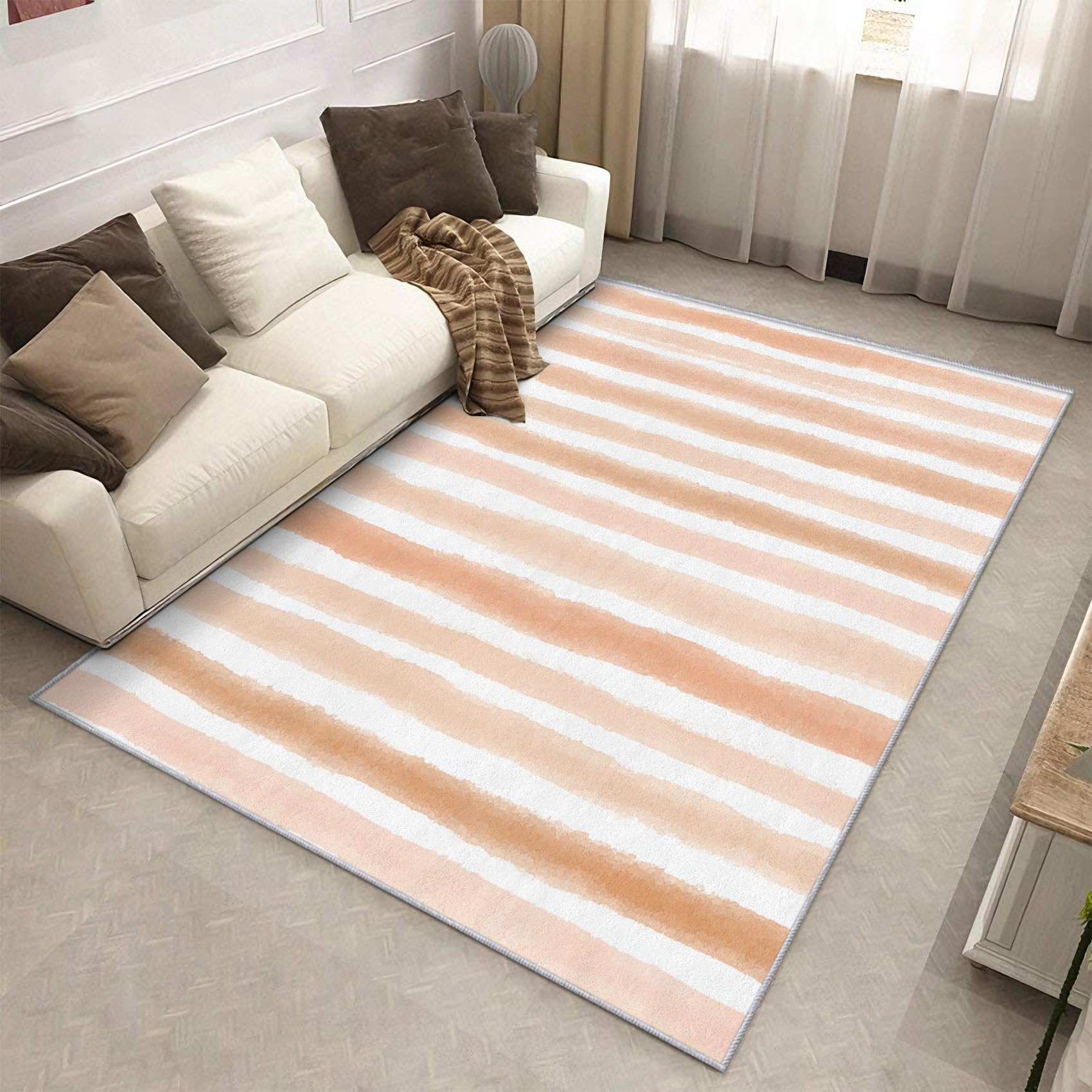 Tapis Rayure Aquarelle pour une ambiance zen de la chambre au salon moderne et chaleureux