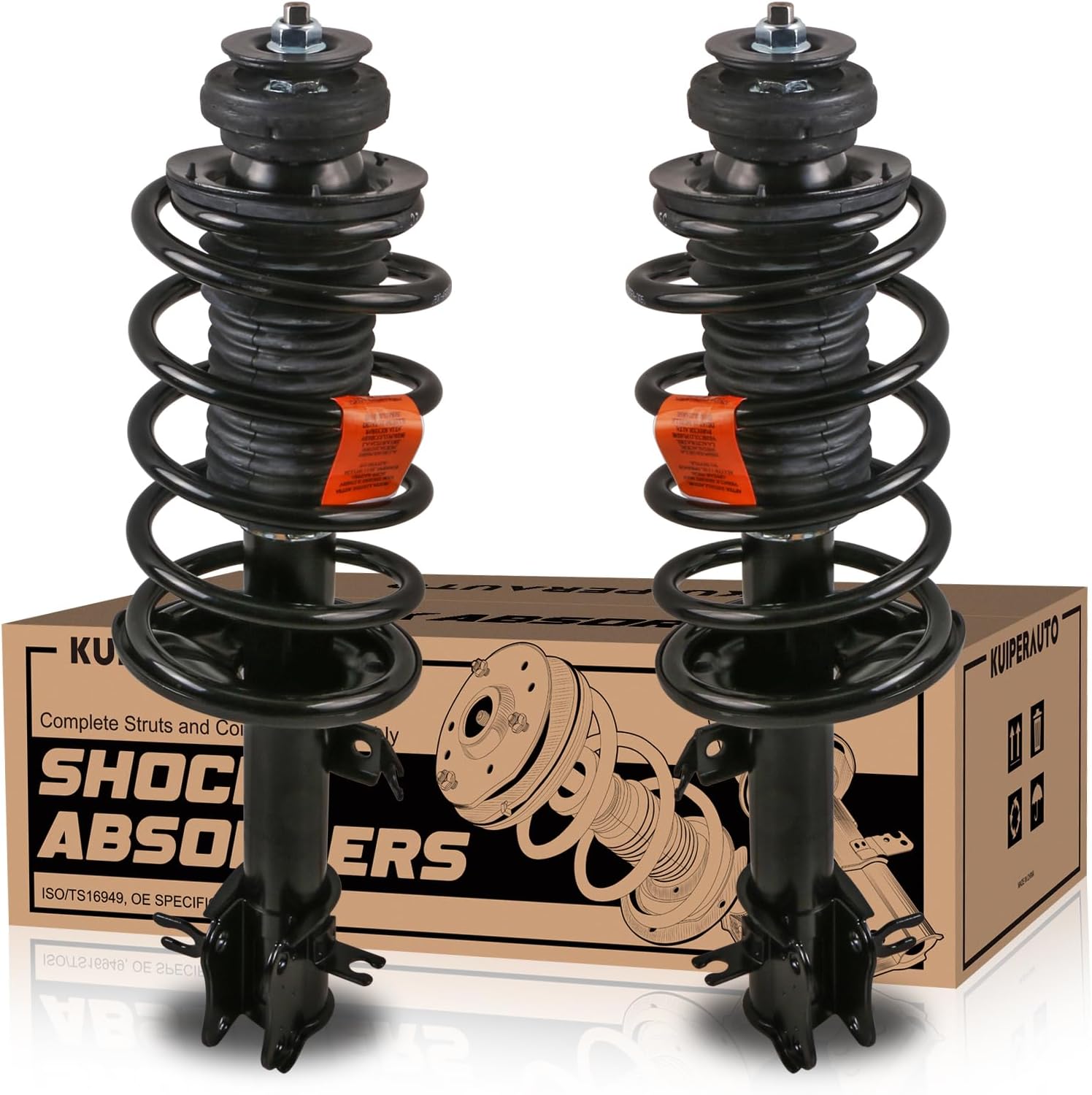 Front Complete Struts shocks Absorbers Assembly w/Coil Spring 172295 172296 Compatible for 2004-2012 Chevy Aveo Compatible for 2009-2010 Pontiac G3 Compatible for 2005-2008 Wave 2PCS