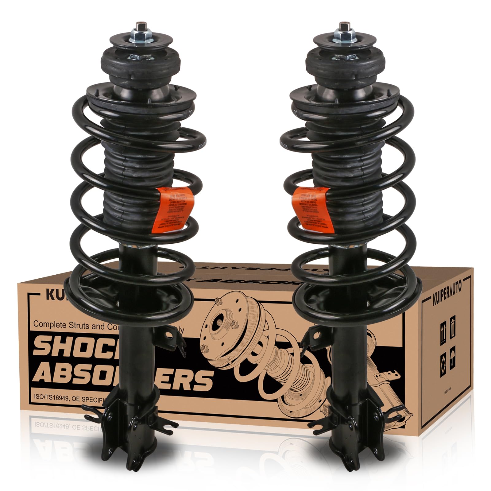 Front Complete Struts shocks Absorbers Assembly w/Coil Spring 172295 172296 Compatible for 2004-2012 Chevy Aveo Compatible for 2009-2010 Pontiac G3 Compatible for 2005-2008 Wave 2PCS