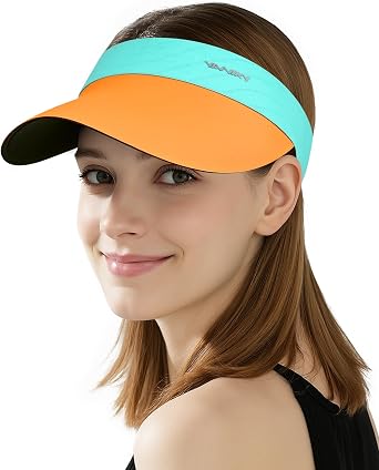 YANIKY Sun Visor Hat for Women,UPF50+ Seamless Sun Hats Men Women Lightweight Sports Cap Stretchy Ponytail Hat for Outdoor