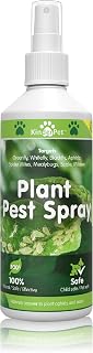 KinderPet Natural Organic Plant Spray, Flowers, Fruit, Vegetables, Pest Bug Control, Greenfly, Blackfly, Aphids, Whitefly, Spider Mites, Mealybugs, Scale, Mildew, Indoors Outdoors Gardening 250ml
