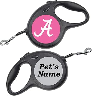 Alabama Crimson Tide Pink Pet Products | Officially Licensed | Personalized for Your Pet (Retractable Leash)