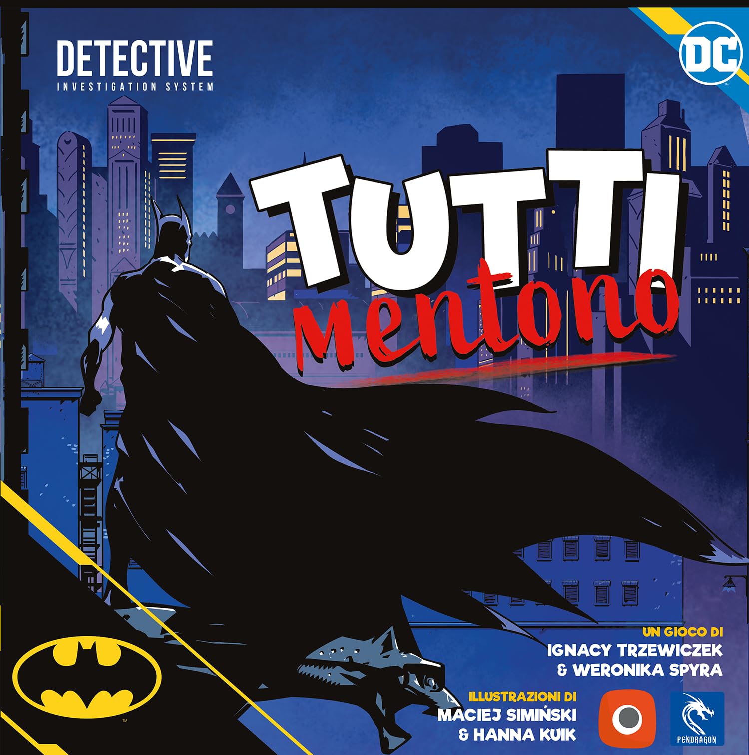Pendragon - Detective Batman - Tutti Mentono - Edizione italiana - Gioco da tavolo, Età 14+, 2-4 Giocatori