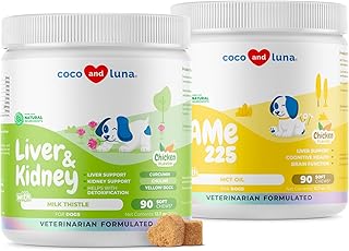 Milk Thistle + Same Soft Chews for Dogs, Liver and Kidney Support, Cognitive Health, Liver Supplement.