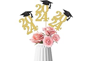 ALISSAR Double Sided 2024 Graduation Party Centerpiece Sticks