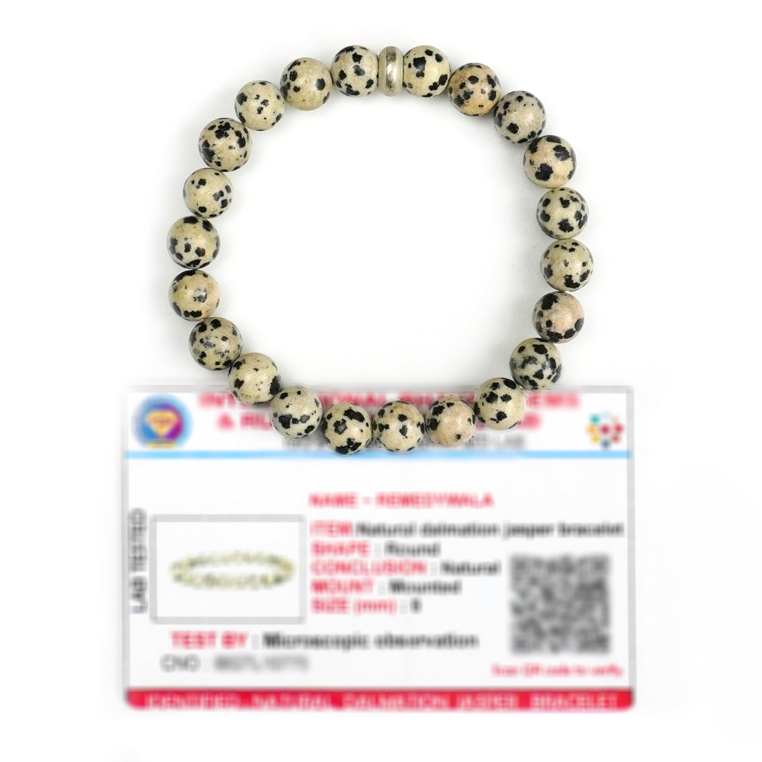 REMEDYWALA Charged Certified Dalmation Jasper Bracelet 8MM (B0CVN2FZHJ) Amazon Price History, Amazon Price Tracker