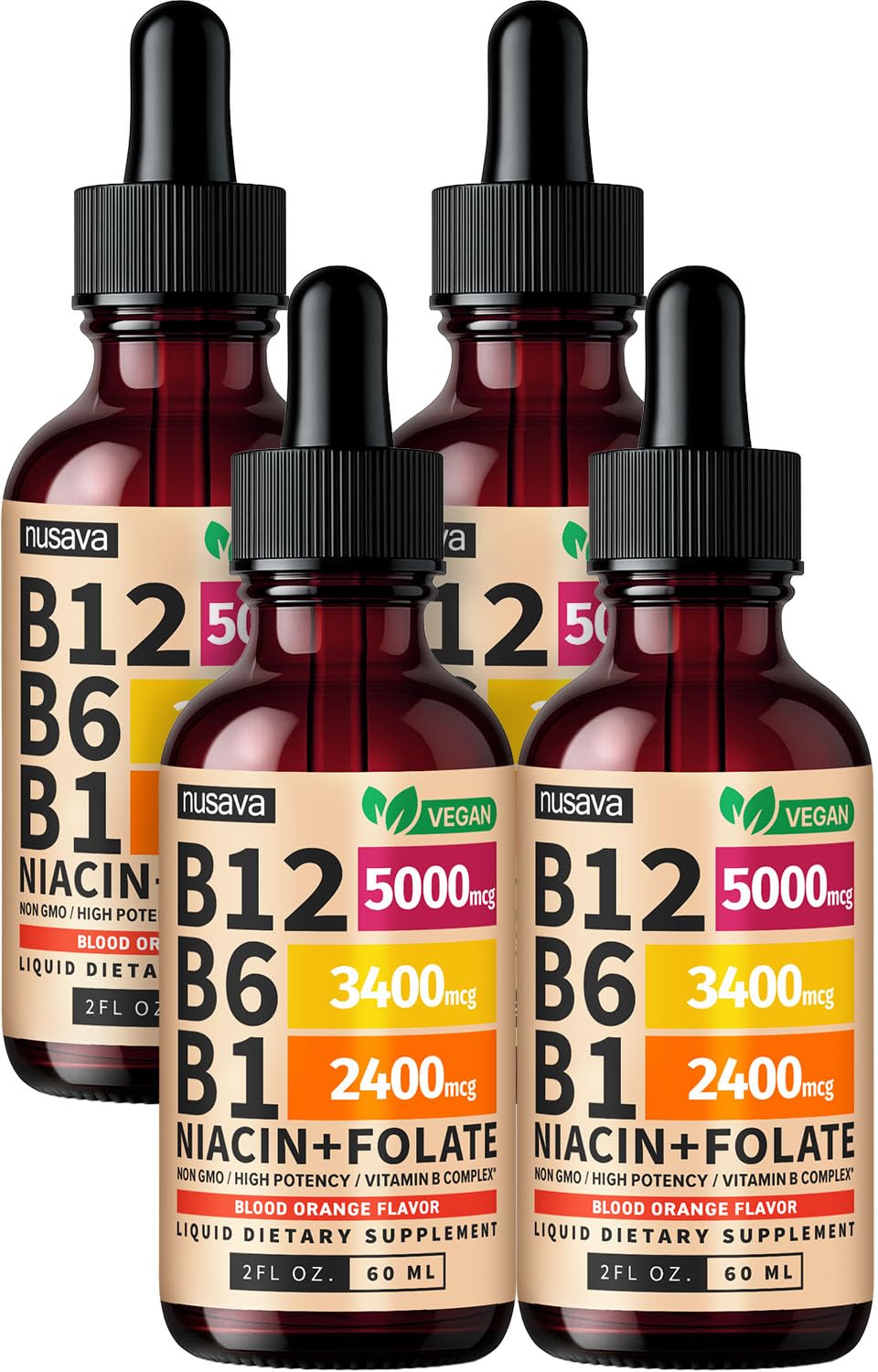NUSAVA Vitamin B12 5000mcg with B6 & B1 Liquid Drops, Strawberry, Pack of 2 — Amazon image 17