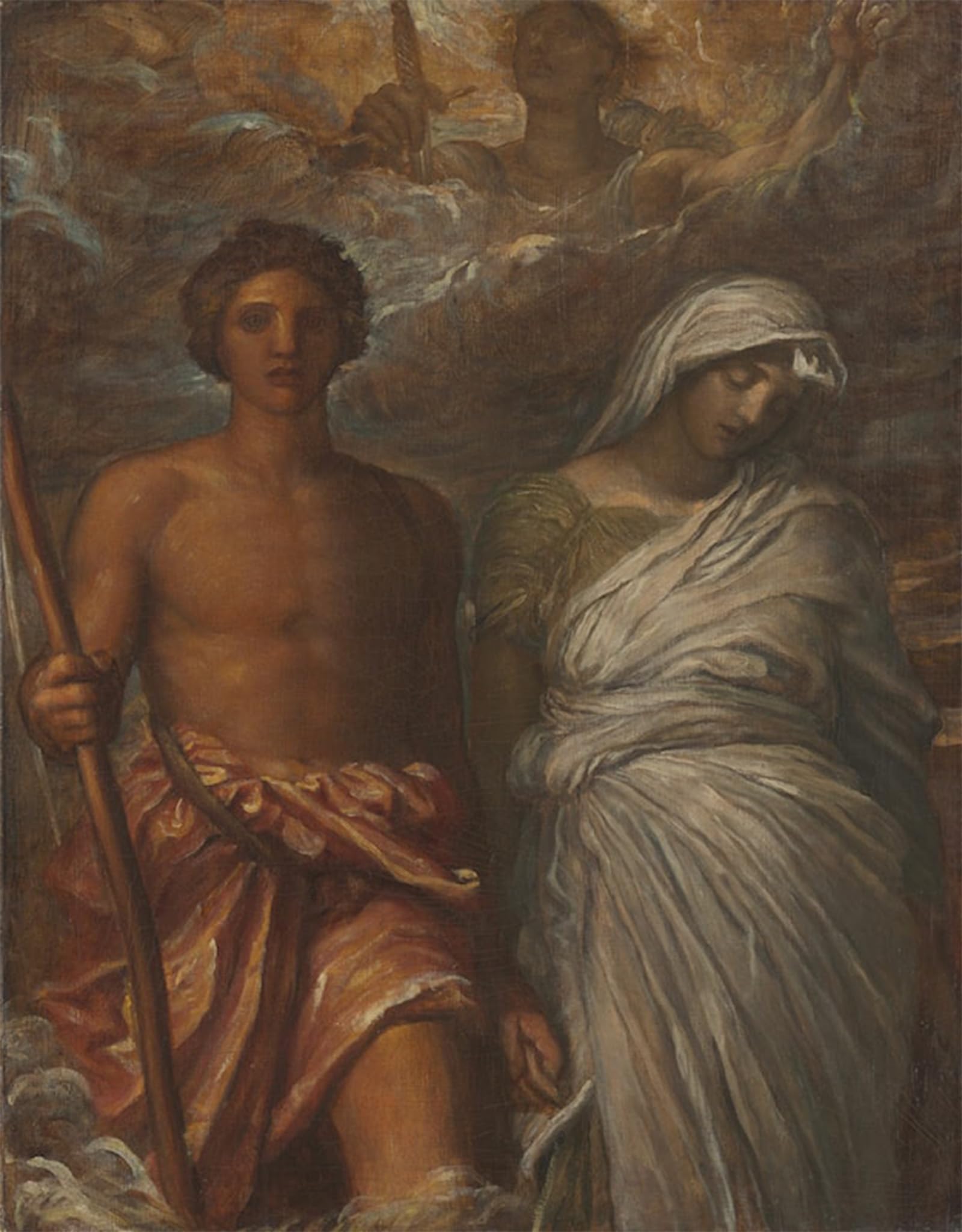 SERENDIPITP Aesthetic Poster Photo Wall Print Retro Picture Time Death and Judgment by George Frederic Watts Modern Wall Artwork for Home Decor 60x90cm