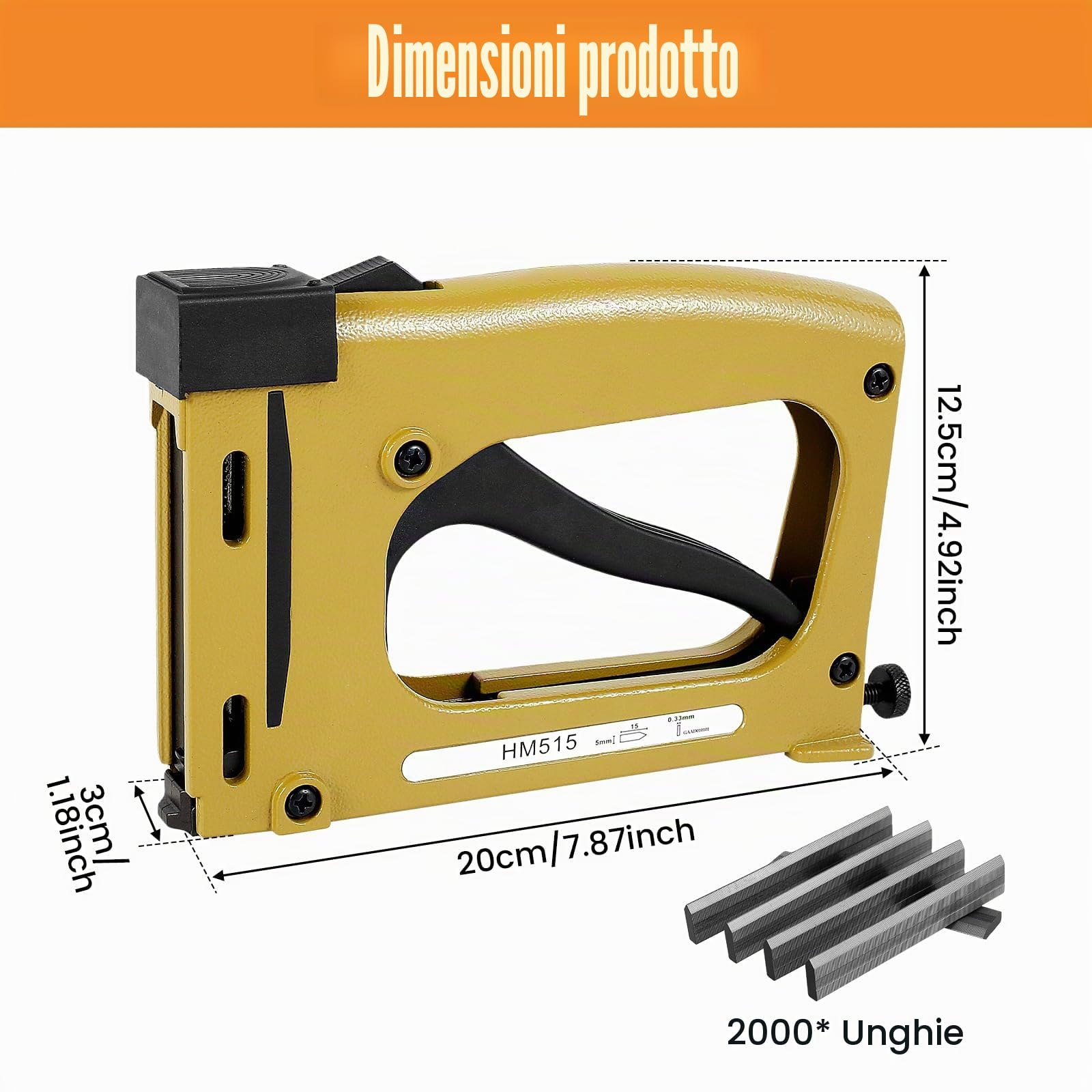 Point Driver Framing 20x12,5x3 cm cucitrice manuale con set di graffette cucitrice per cornici con 200graffette per cornici e cornici