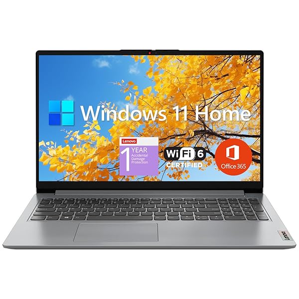 Lenovo IdeaPad 1 Home Laptop, 15.6" FHD Display, Intel Celeron Dual Core Processor, 12GB RAM, 384GB Storage(128GB eMMC + 256GB PCIe), 1 Yr Office 365, Wi-Fi 6, W11H, Additional 1 Yr ADP