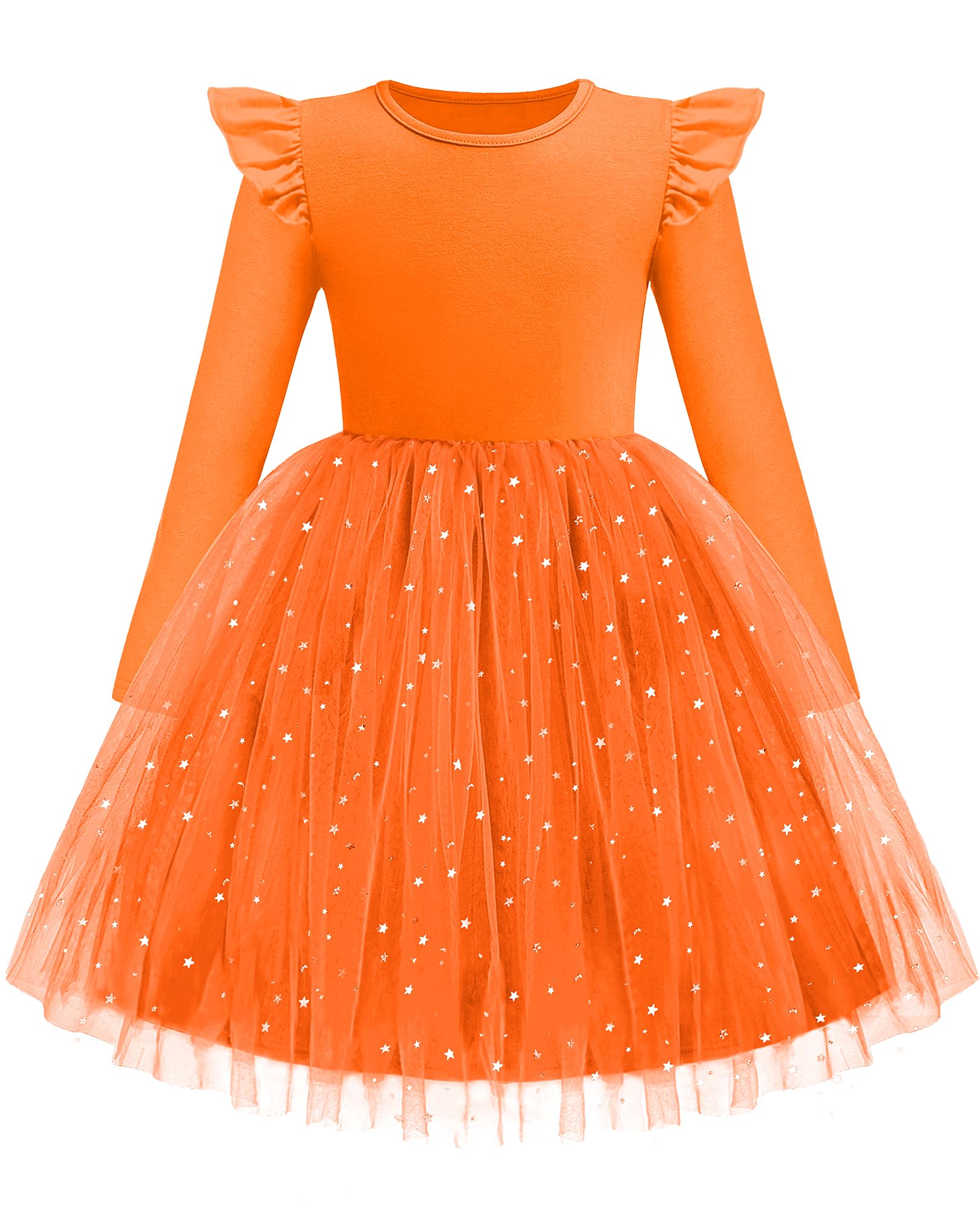 Arshiner Toddler Girls Long Dresses Sleeve Ruffle Winter Holiday Dress 2-6Y