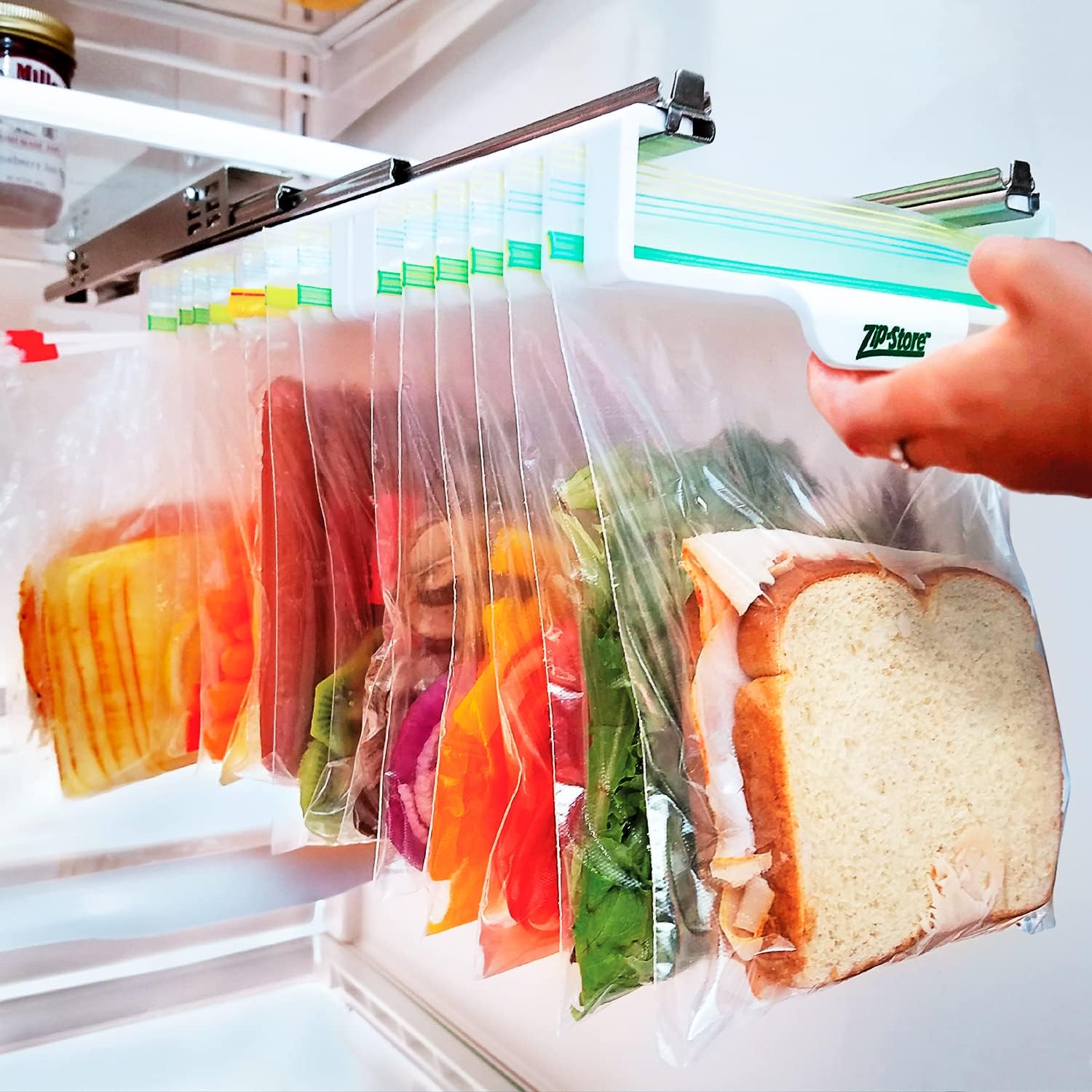 Zip n Store Your Refrigerator Organizer Bins Ziploc Bags Easy Fridge Organizer
