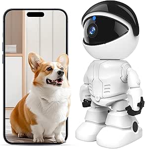 Indoor Camera 2K 5G/2.4Ghz WiFi Home Security, Baby/Pet/Robot Camera with Phone App Motion Detection, Color Night Vision, Siren Alarm, Two-Way Talk, Human Detection asin的图片