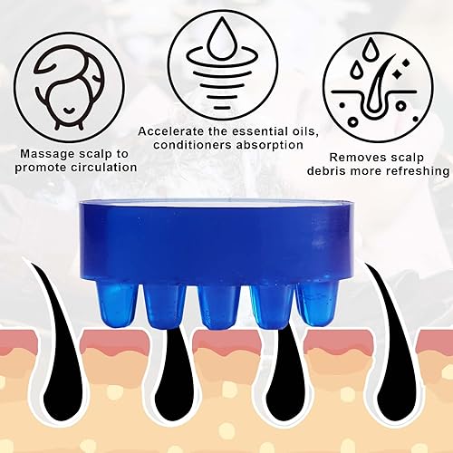 Miniatura 6 de 2 moldes de silicona para barra de masaje, molde de jabón para peine de cabello 3D para hacer jabón, flexible y antiadherente para masajear el cuero