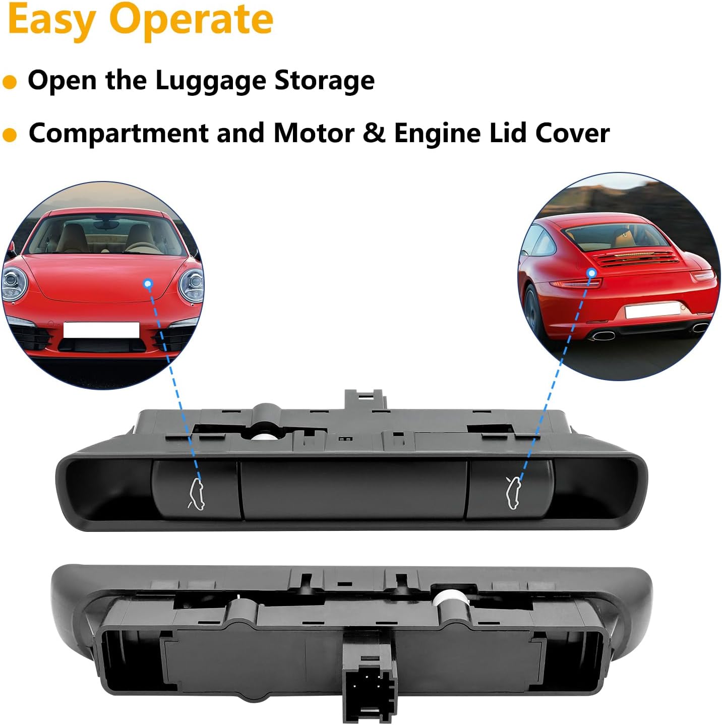 Replacement for 2005-2013 Porsche 911 Trunk Switch 99761310502A05 Hood Trunk Lid Release Switches for 2005-2012 Boxster, 2006-2012 Cayman Hood Latch Switch