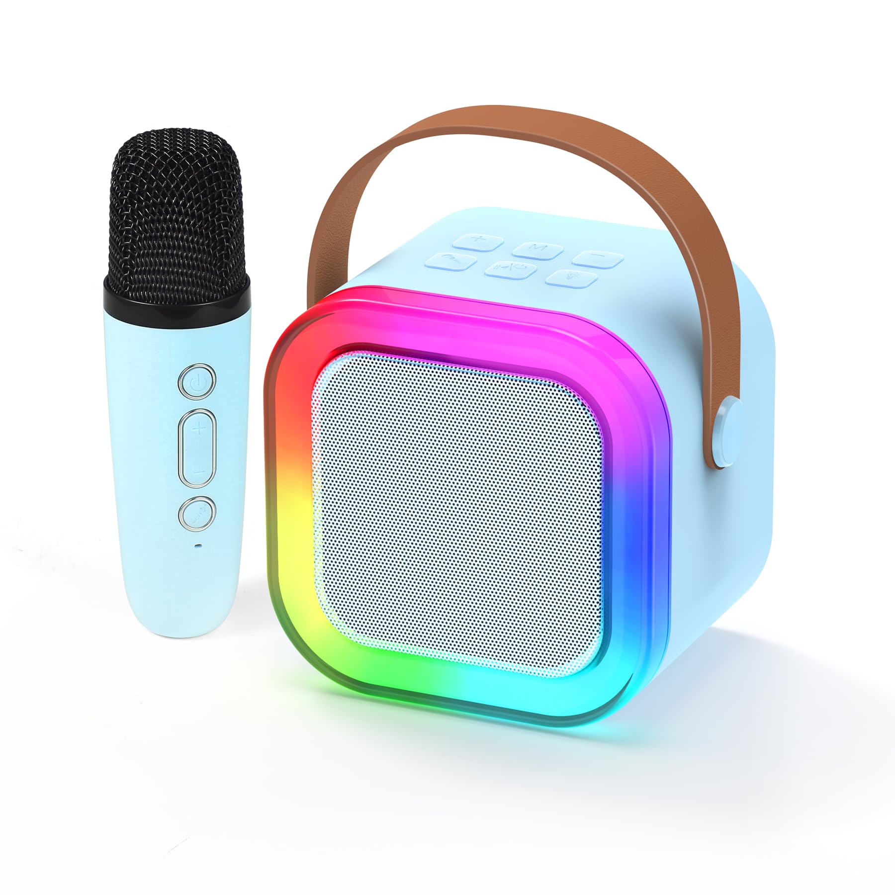 Fede Karaoke Machine for Kids Adults, Mini Karaoke Machine with Wireless Microphone, Portable Bluetooth Speaker with Voice Changing Effects & LED Lights, Best Gifts Toys for Girls and Boys Blue (B0CSDXCGF6) Amazon Price History, Amazon Price Tracker