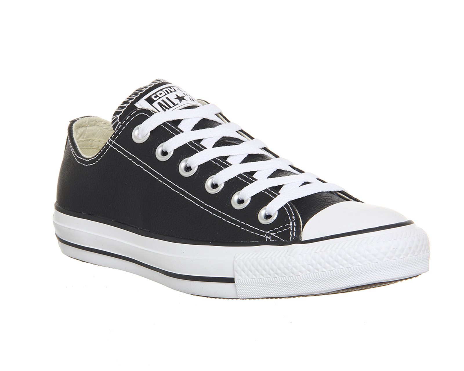 Converse Chucks Leather 132174C CT AS OX Classic Lea Black Black, Größe Schuhe Herren:EUR 43