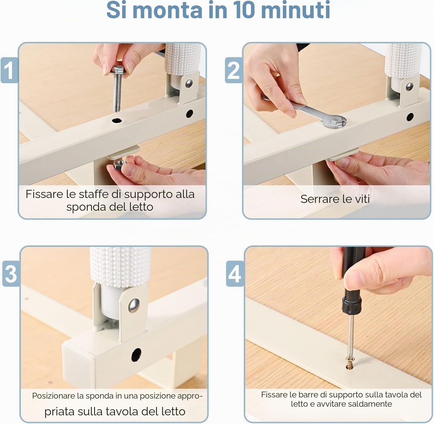 Sponda Letto Anziani, Sunowl Sponde Letto Anziani Anticaduta, Sbarra Letto per Anziani Disabili Gravidanza, Barriere per Letto Ribaltabile Portatile per Anziani Bambini, 93 x 36 CM