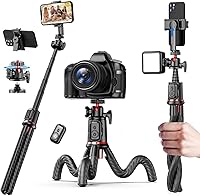 Vista 1 de Trípode flexible para teléfono Selfie Stick Mini cámara trípode soporte para teléfono con soporte de zapata fría trípode de viaje trípode de mesa