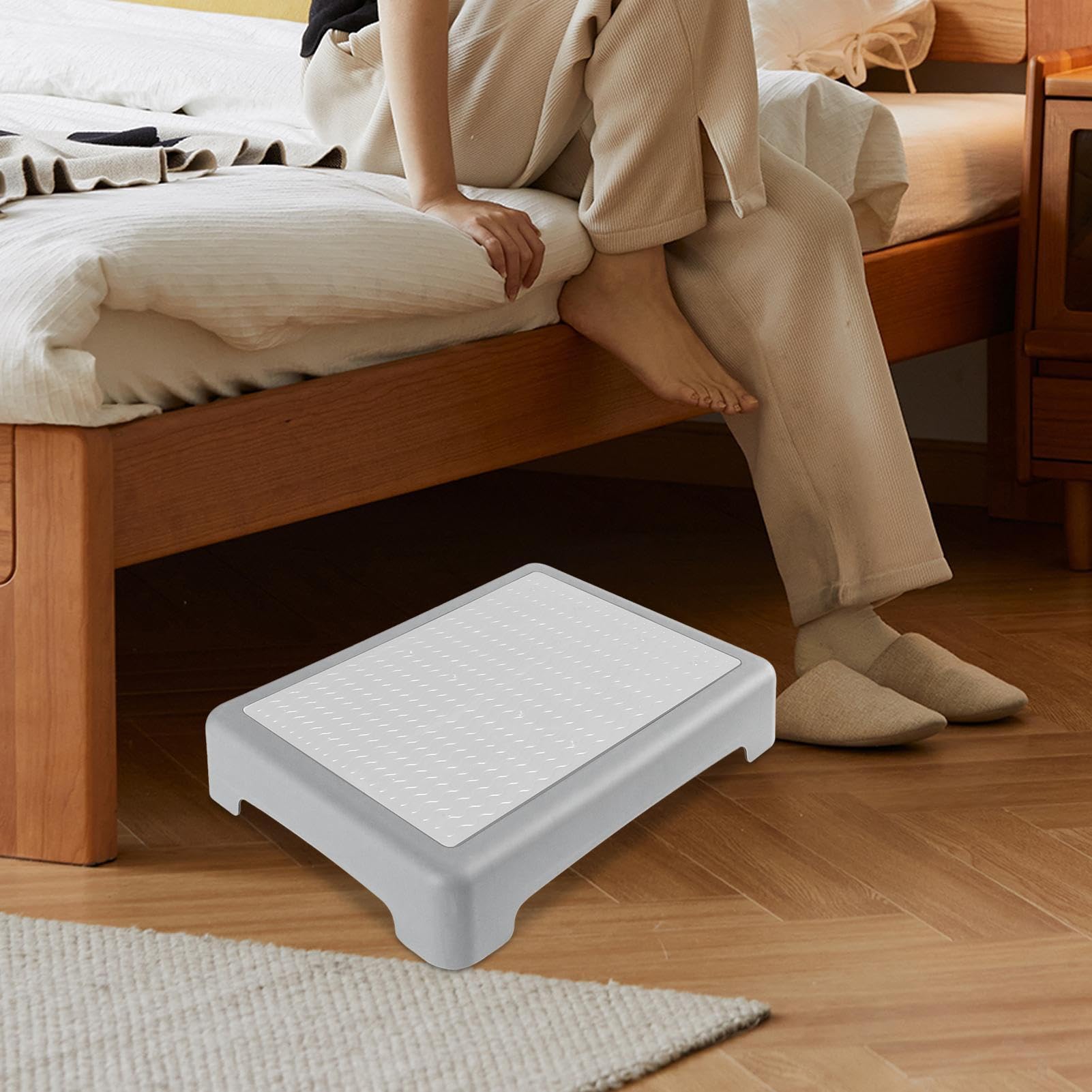 Scalino Scalino per Letto per Bambini e Anziani | Ausilio per Mobilità Portatile per Anziani per Bagno Camera Ufficio Cucina Contatore