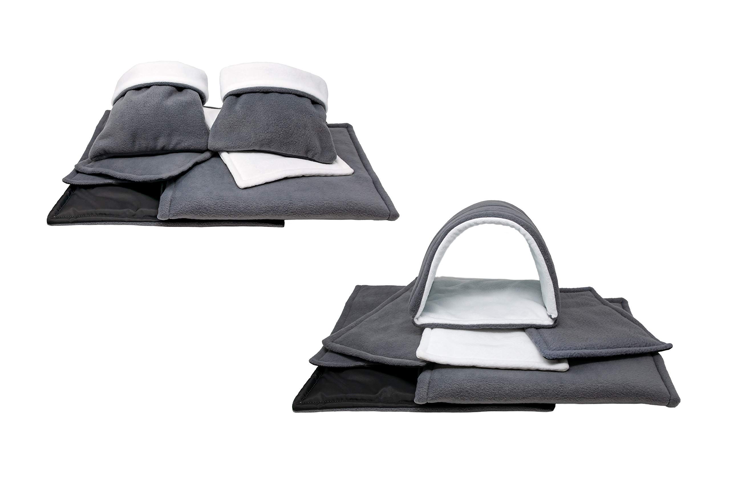Guinea Pig, C&C and Ferplast Cage Fleece Liner Set. Grey.