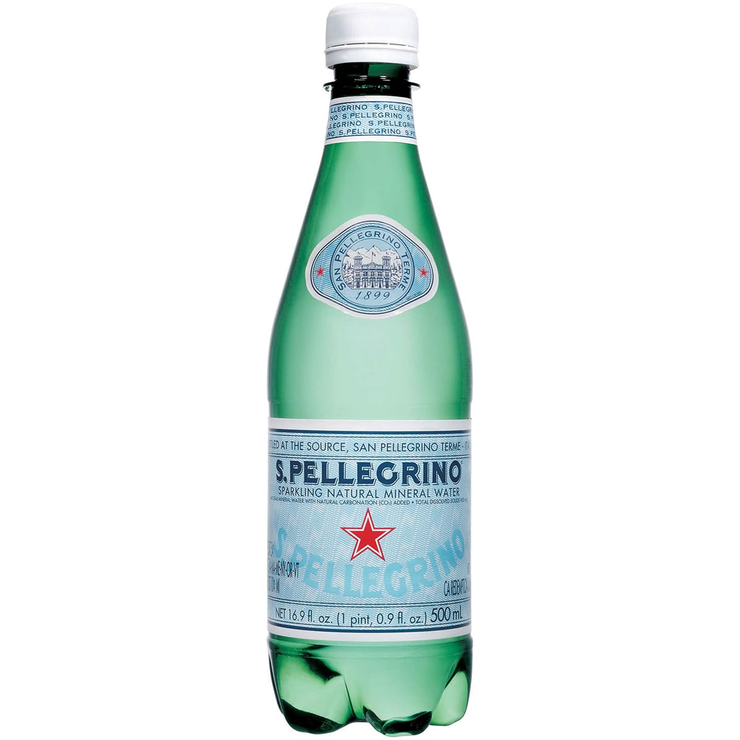 S.Pellegrino Sparkling Natural Mineral Water, 16.9 fl oz. Plastic Bottles (12 Count)
