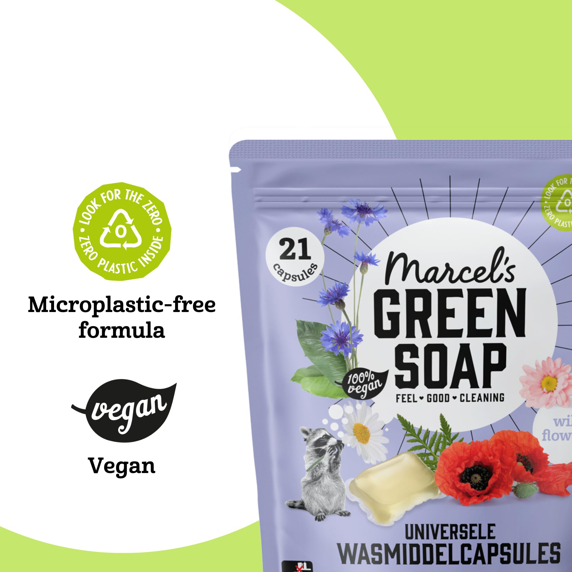 Marcel's Green Soap Kapsułki płynu do prania - Kapsułki z detergentem do prania - 99% biodegradowalne - 85% mniej plastiku - Możliwość recyklingu
