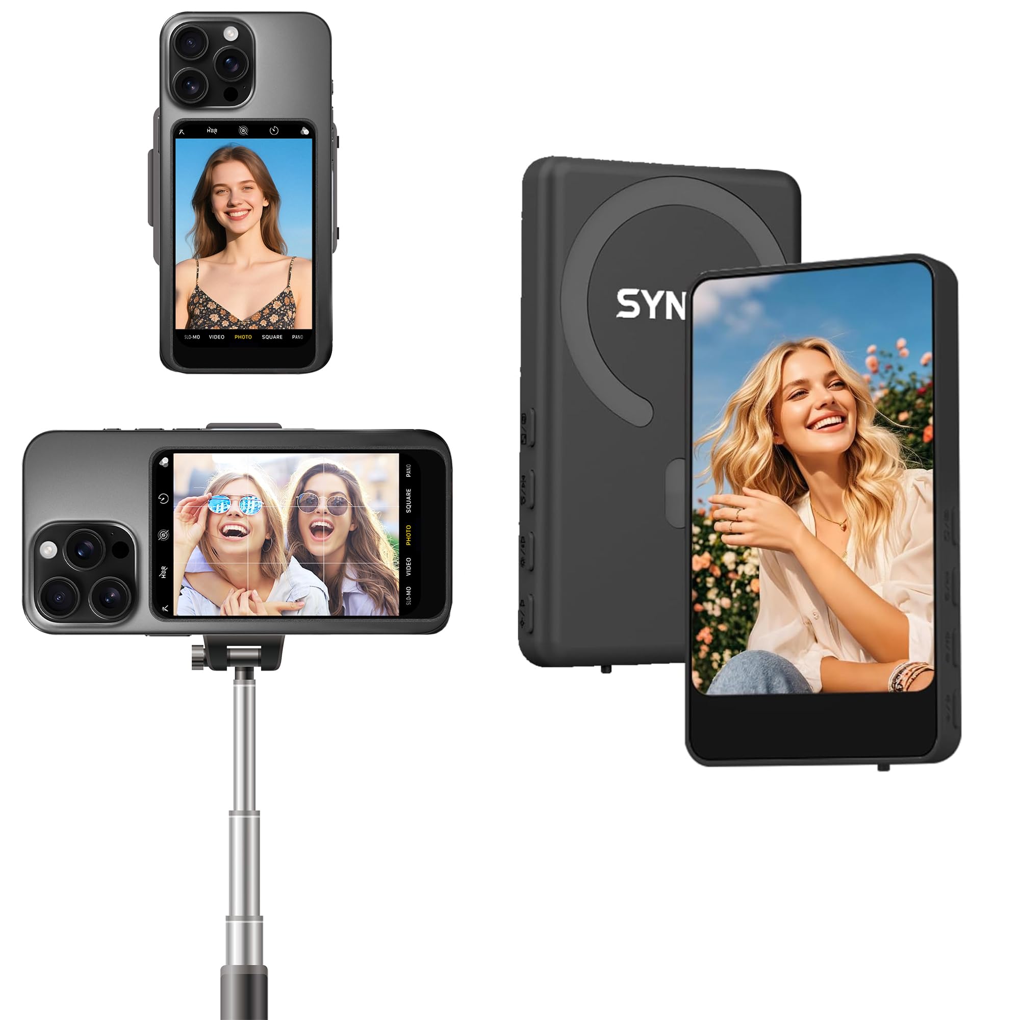 Amazon.co.jp: SYNCO XView M4 背面自撮りモニター 磁気式外部