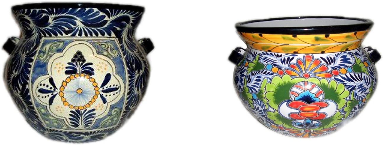 Talavera Michoacana Bicentenario & Laurel Pot, 8"