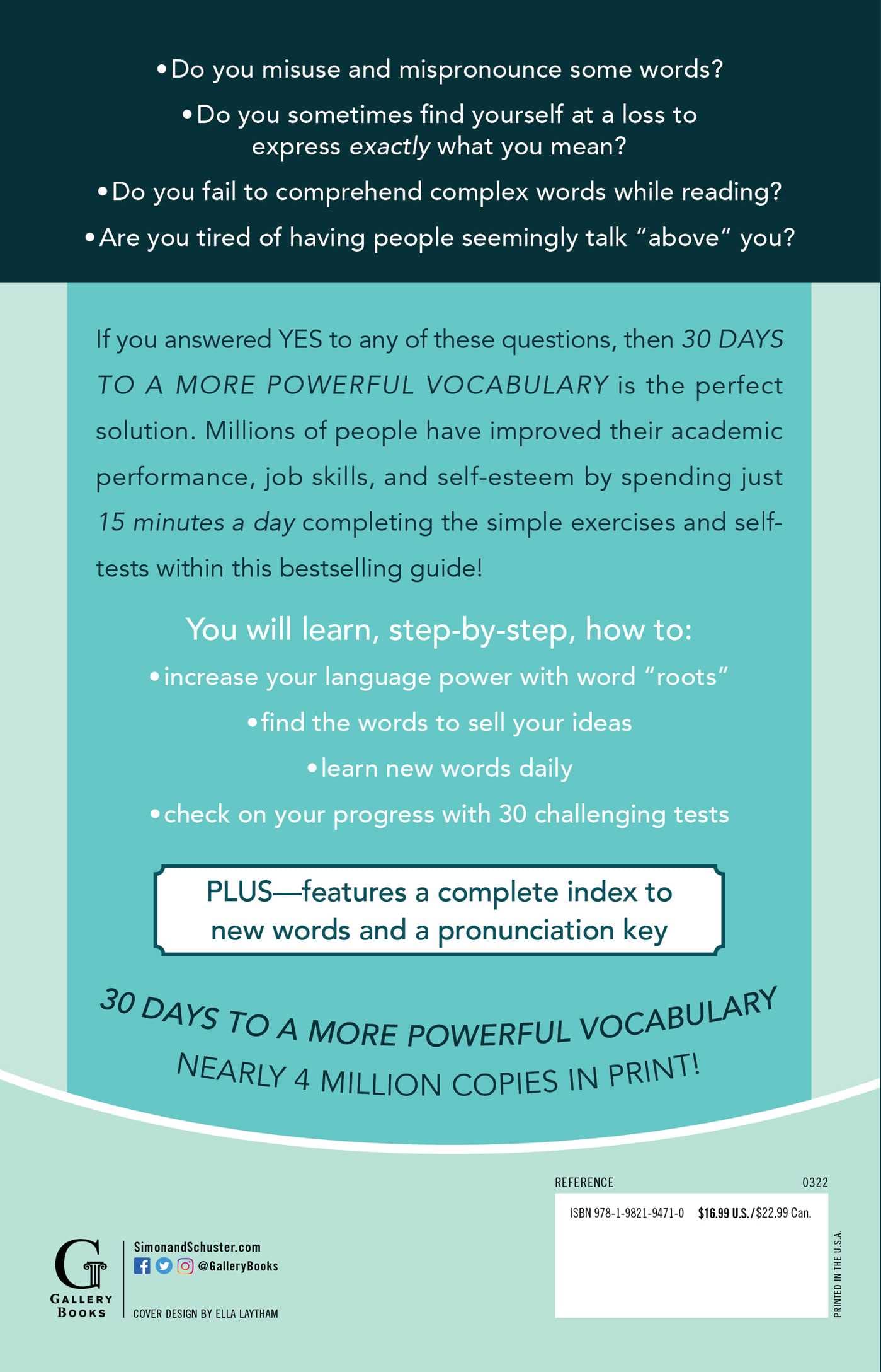 30 Days to a More Powerful Vocabulary: For Higher Test Scores, a Better Job, and Career Advancement; the Practical, Bestselling Manual That Has Helped ... Acquire a Larger, More Effective Vocabulary