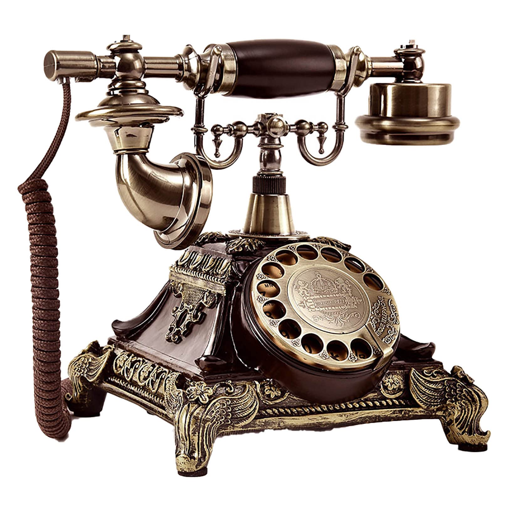 Téléphone rétro avec correction digitale et boutons vintage pour salon