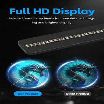 3D Hologram Fan Display, Holographic w/768 Pcs LED Beads, 1080P High Brightness LED Light Naked Eye Hologram Fan Suitable for Synchronization, for Shop Trade Show 25.6