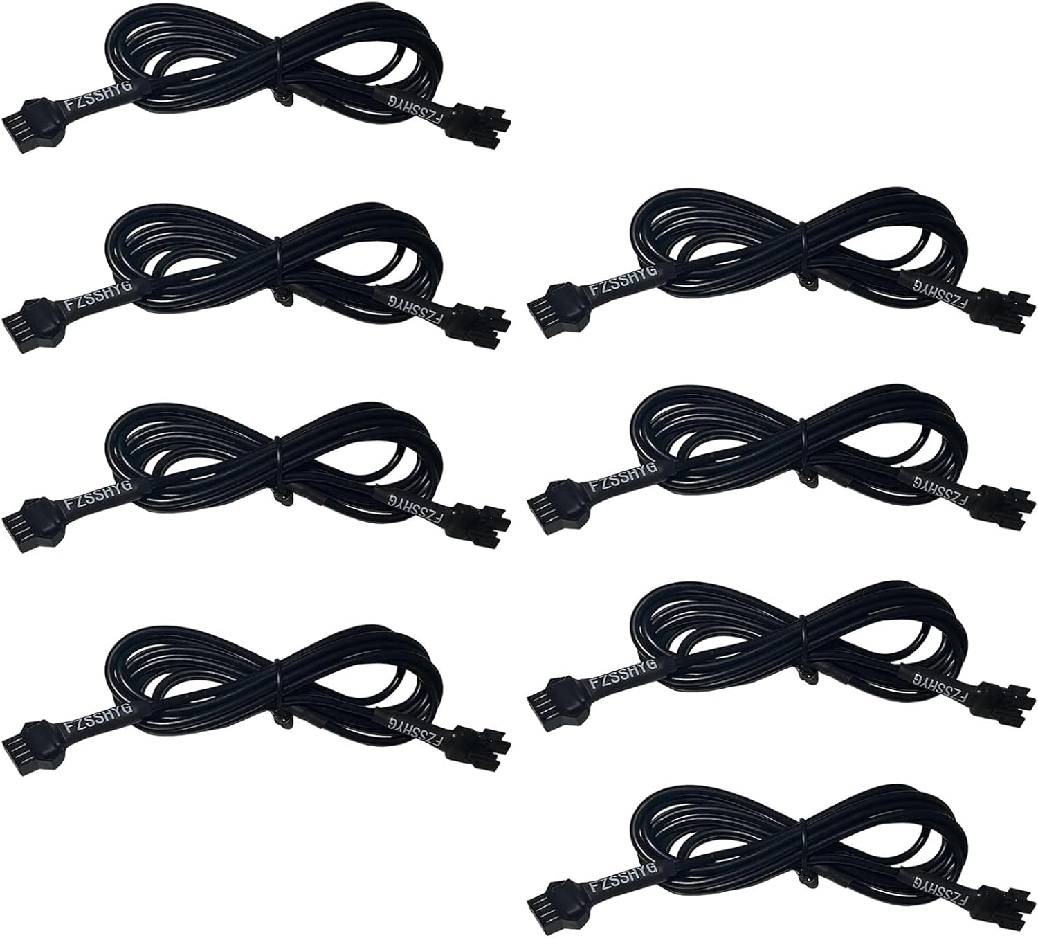 8Pcs 60in Extension Cords RGB 4 Feet Extension Cables for Rock Lights Motorcycle LED Light Kit Underglow Neon Accent Light Strips