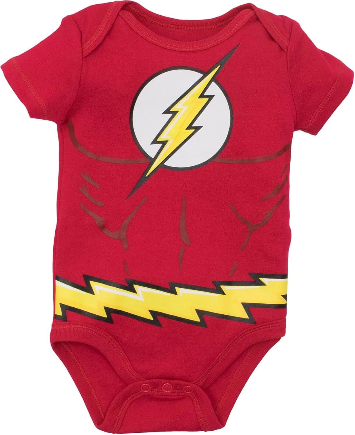 Vista 3 de DC Comics Justice League Batman Superman The Flash Baby 5 Pack Costume Bodysuits Newborn to Infant