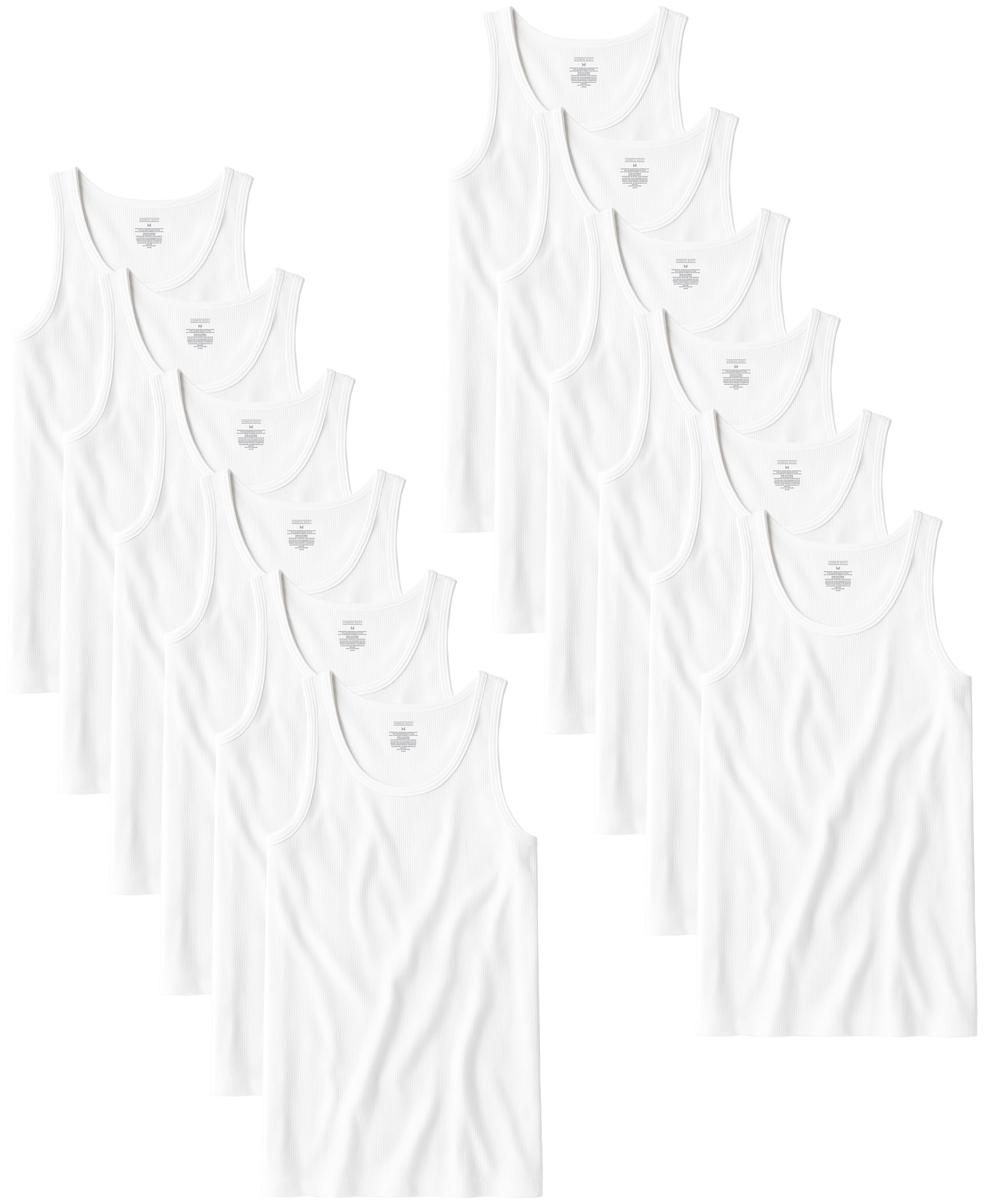 Andrew Scott Men's A Shirt Tanks | Cotton Tank Top Athletic Undershirts | Multi Packs & Colors