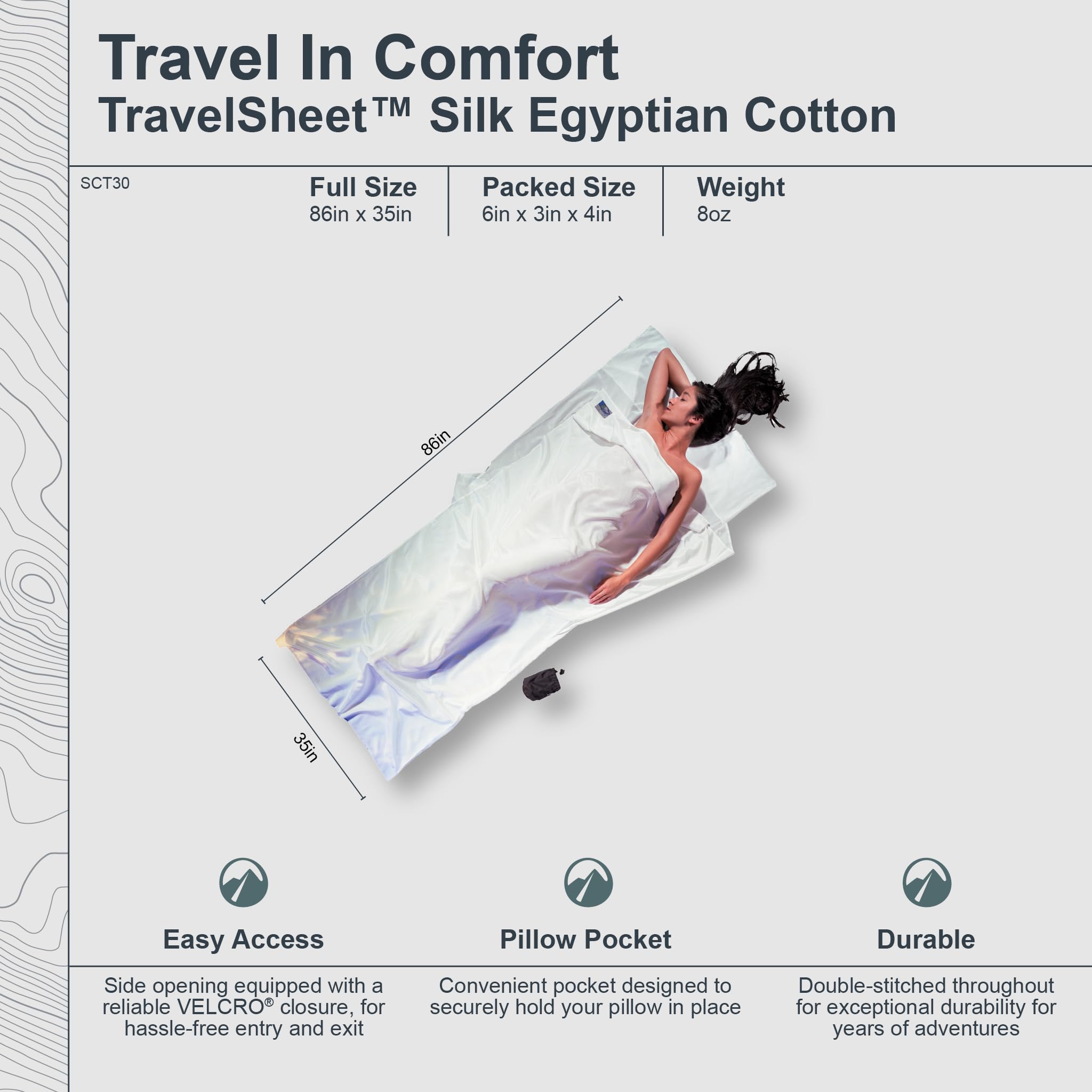 TravelSheet Soie/Coton égyptien