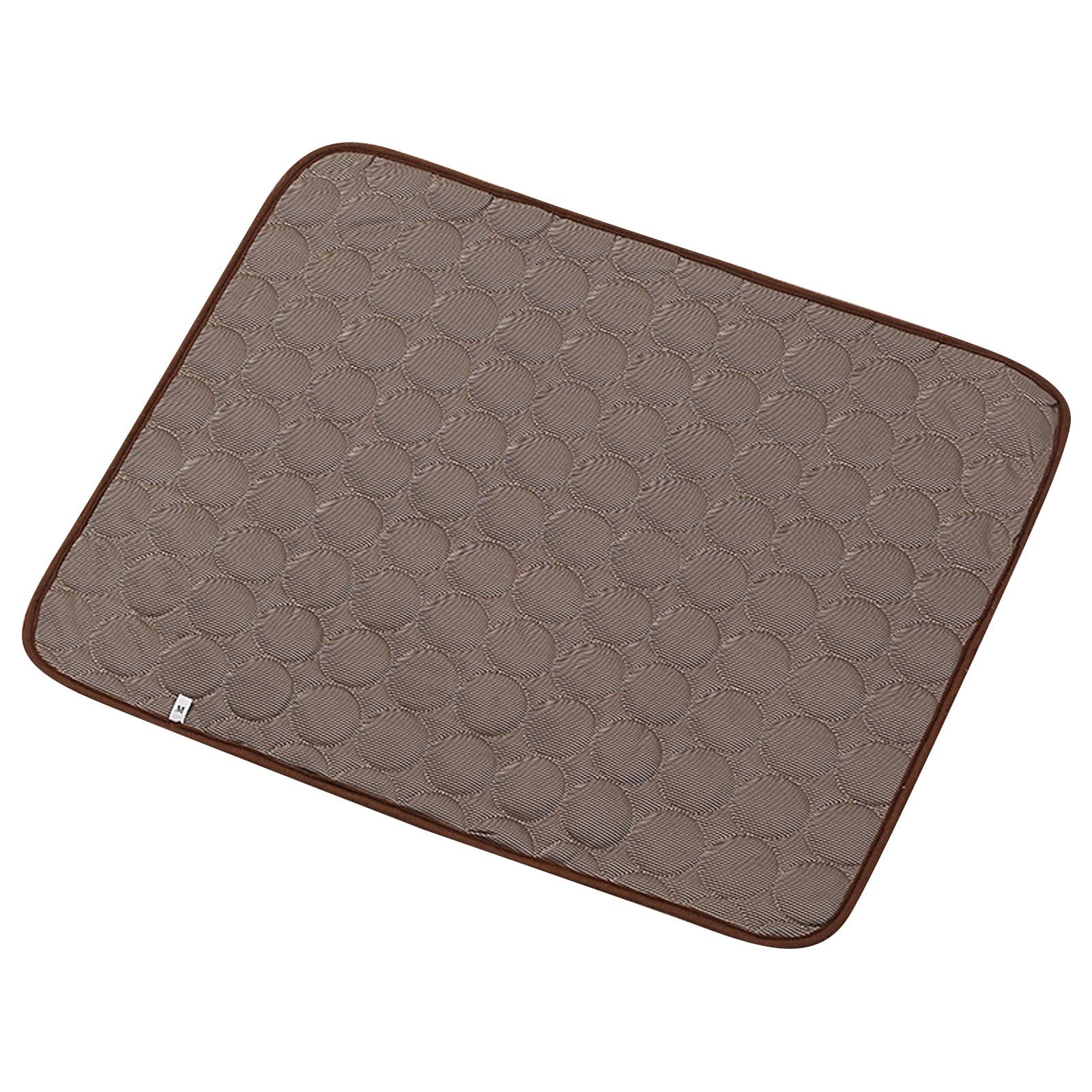 Dog Mat Pet Cooling Mat For Dog Beds – Cool And Breathable Summer Matts For Dogs And Cats, Ice Silk Style, Brown, M 62×50Cm — image 1