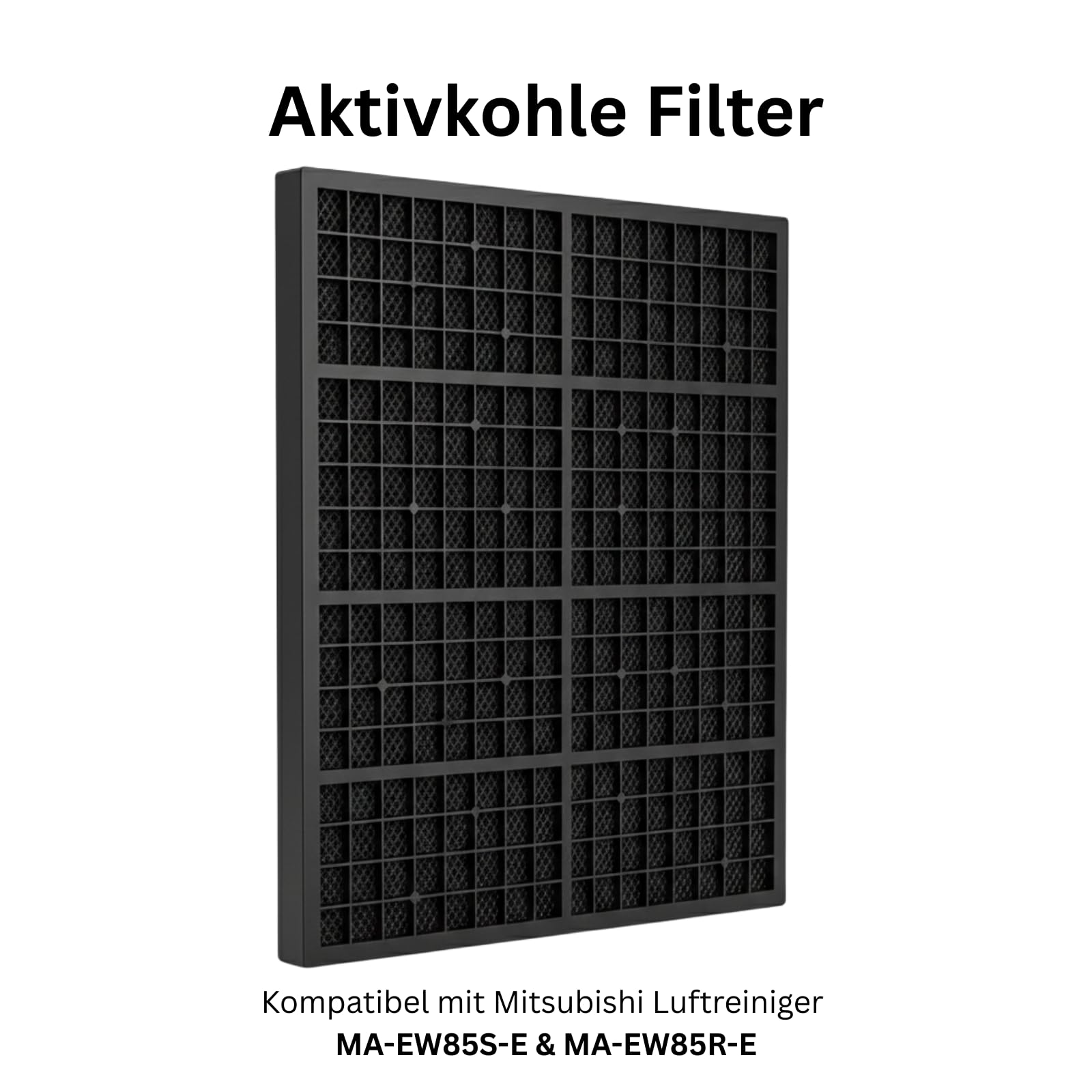 Set di filtri a carbone attivo e HEPA compatibile con Mitsubishi Electric MA-EW85S-E & MA-EW85R-E, filtro di ricambio 2 in 1, nero-verde