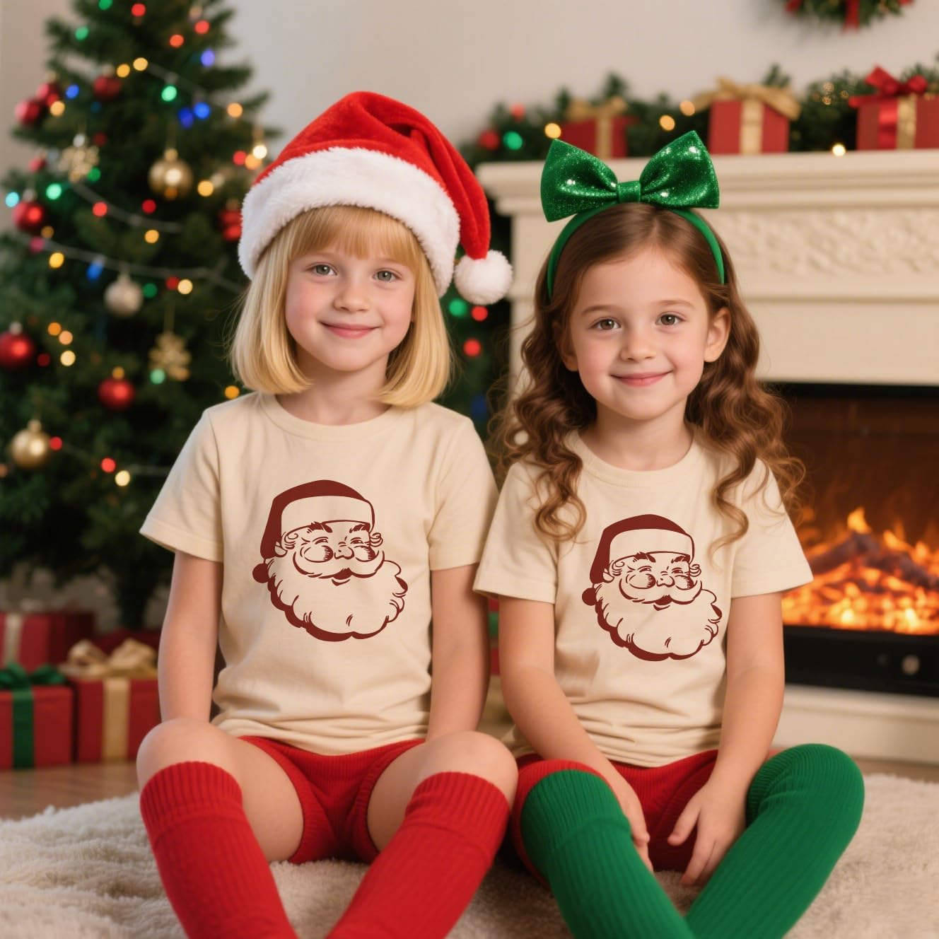 Toddler Boys Girls Christmas Shirt Kids Ugly Xmas Tshirt Cotton Short Sleeve Tee Top 2-7 Years