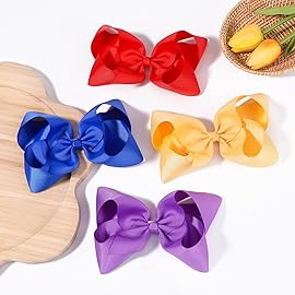 Choicbaby 36pcs 6 Inch Hair Bows for Girls Large Hair Bows with Alligator Clips Toddler Hair Accessories for Baby Girls Kids Teens