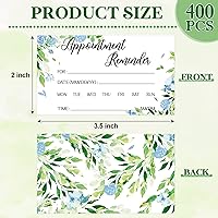 Vista 4 de Geyee 400 tarjetas de citas de papel kraft para recordatorios de citas a granel para clientes comerciales, dentistas, terapeutas, médicos