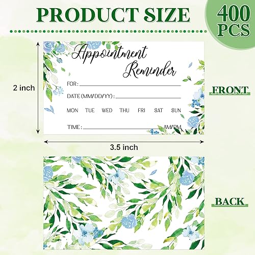 Miniatura 4 de Geyee 400 tarjetas de citas de papel kraft para recordatorios de citas a granel para clientes comerciales, dentistas, terapeutas, médicos,