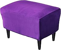 Vista 13 de Fundas otomanas elásticas, funda otomana de terciopelo, funda rectangular de almacenamiento para taburete, funda para reposapiés para sala de estar