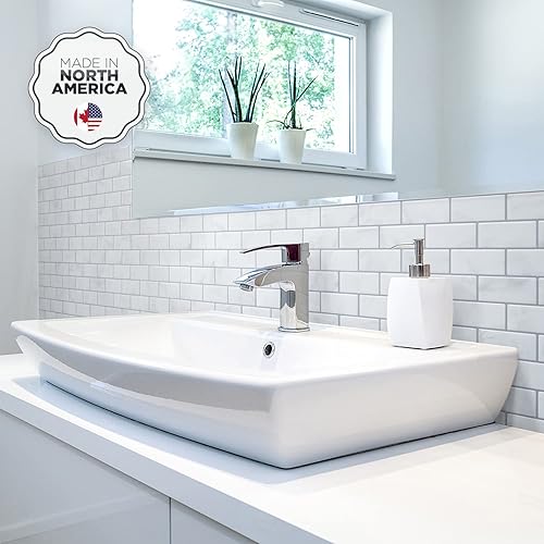 Miniatura 2 de SMART TILES Protector contra salpicaduras para despegar y pegar, 10 hojas de 10.95 x 9.70 pulgadas, adhesivo 3D para cocina, baño, azulejos de pared