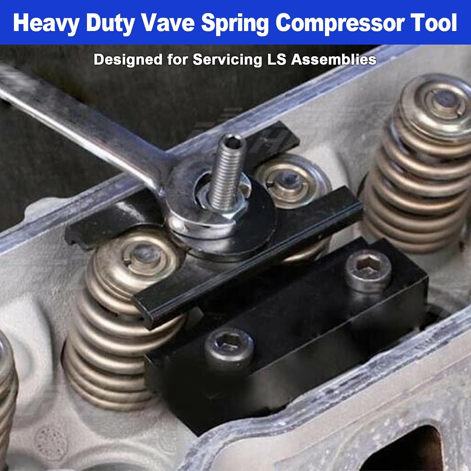 LS Valve Spring Compressor Tool with Air Valve Holer Pressure Pipe Cylinder Leakage Testing Assistant Tool, Compatible with LS1 LS2 LS6 4.8 5.3 5.7 6.0 6.2L Engines