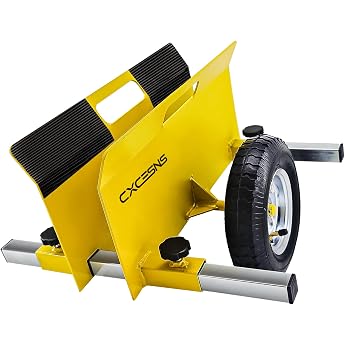 Panel Dolly, Plaster Board Dolly, Load Capacity 881.8 lbs 400 kg, Clamping Width 0 - 9.8 inches 0 - 250 mm, 2 Wheels, 8 inch Pneumatic Tires, Compatible with Doors, Tatami Mats, and Large Boards