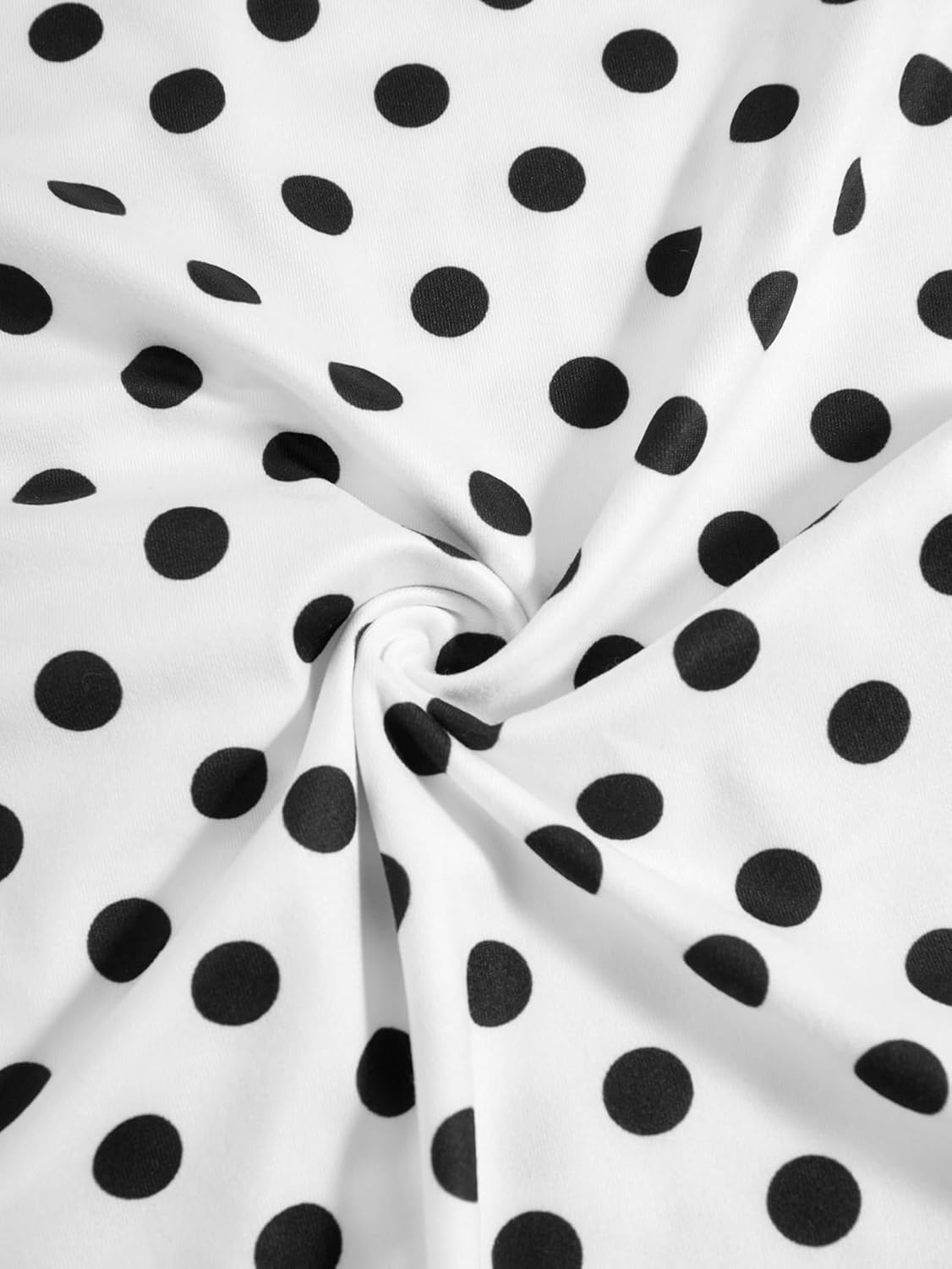 Women's Polka Dots Midi Dress Off Shoulder Long Sleeve Bodycon Formal Wedding Guest Dresses - Image 5