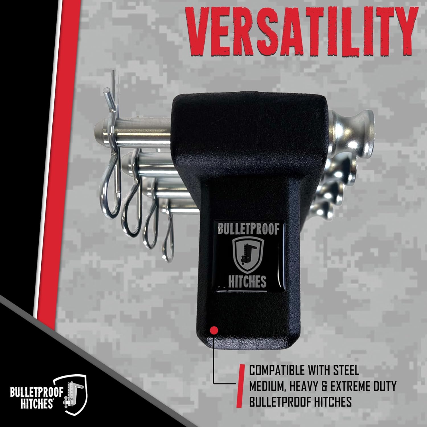 BulletProof Hitches - Heavy Duty Weight Distribution Hitch Adapter - Rated up to 22,000 lbs - Black Powder Coat, Corrosion-Resistant - BulletProof Hitch Accessories