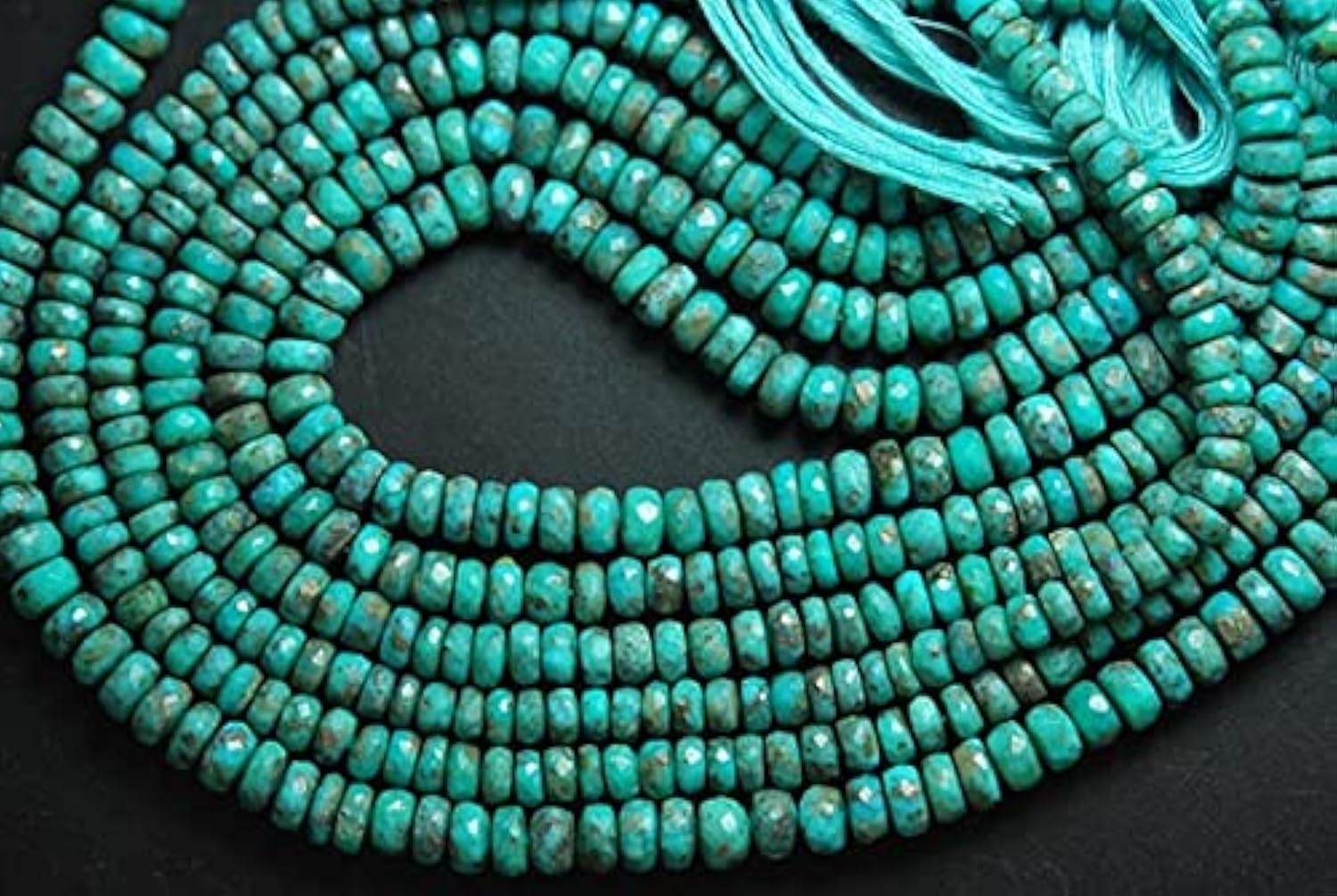 Rondelles en Turquoise Sleeping Beauty d'Arizona pour création de bijoux fins
